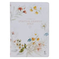 The Spiritual Growth Bible, Study Bible, NLT - New Living Translation Holy Bible, Faux Leather, White Printed Floral