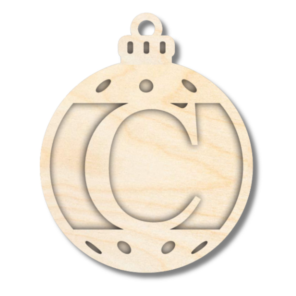Unfinished Wood Layered Letter Christmas Ornaments | A-Z | 2 Piece | 5" Tall | 1/8" Wood | Wood Craft DIY