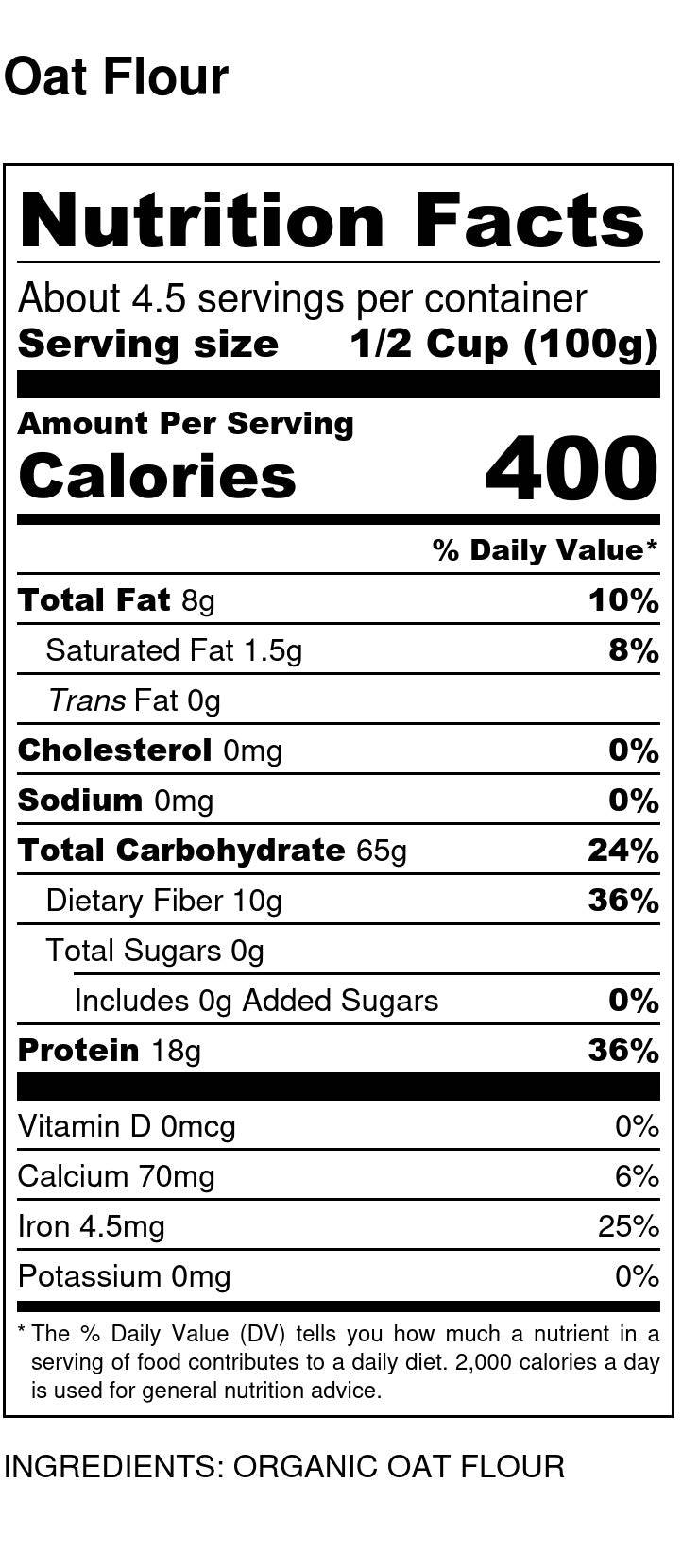 Oat Flour, Organic