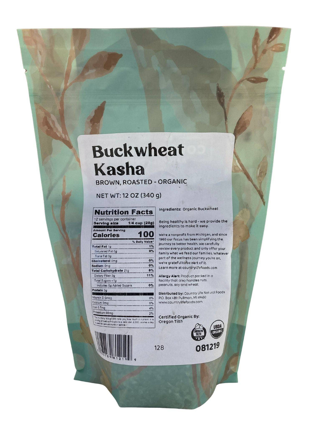 Buckwheat, Kasha, Brown Roasted, Organic