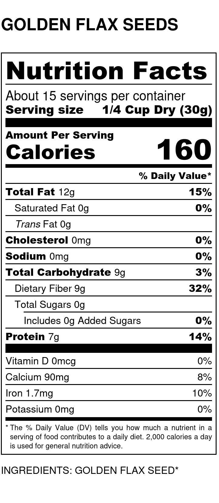 Flax Seeds, Golden, Organic