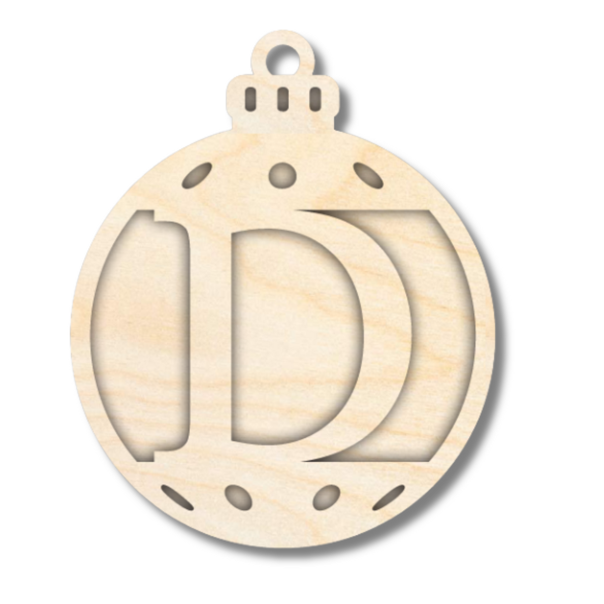 Unfinished Wood Layered Letter Christmas Ornaments | A-Z | 2 Piece | 5" Tall | 1/8" Wood | Wood Craft DIY