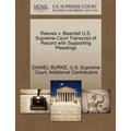 Reeves V. Beardall U.S. Supreme Court Transcript of Record with Supporting Pleadings