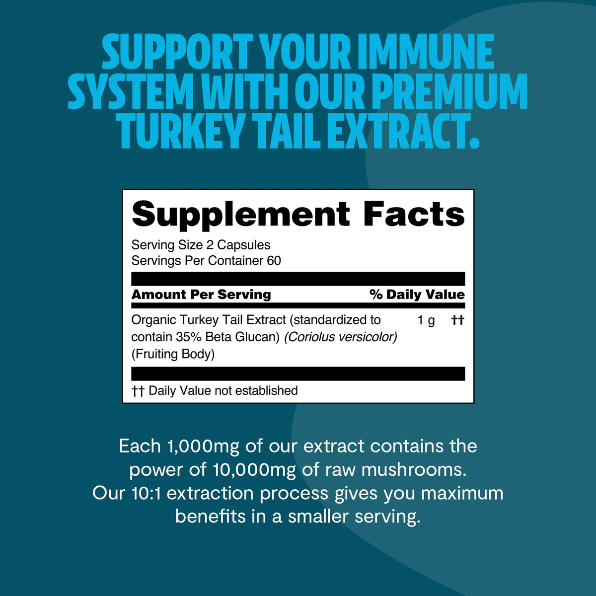 Organic Turkey Tail Mushroom Capsules