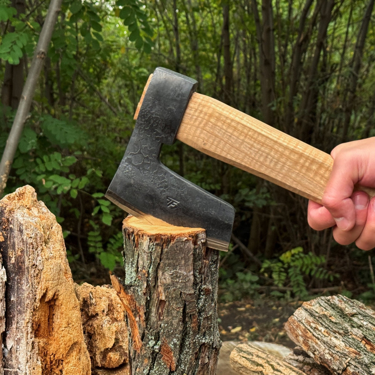 Hand-Forged Carpenter's Axe with Belt Loop, 0.84 kg (1.85 lb)
