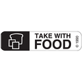 Medical Auxiliary Labels – "TAKE WITH FOOD" (10 ct)