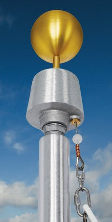 50' Internal Halyard Aluminum Flagpole - Independence Series - 10" x .188"