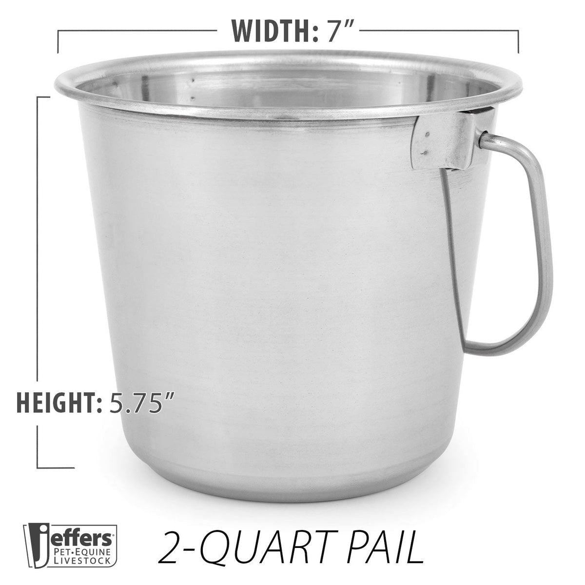 Jeffers Multi-Purpose Stainless Steel Pails with Handle