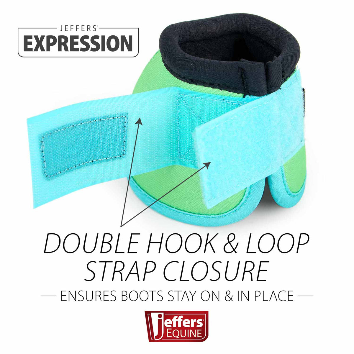 Jeffers Expression Neon No-Turn Bell Boots for Horses