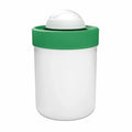 Samix 100ml White Cosmetic Jar with Green Lid (10-Pack)