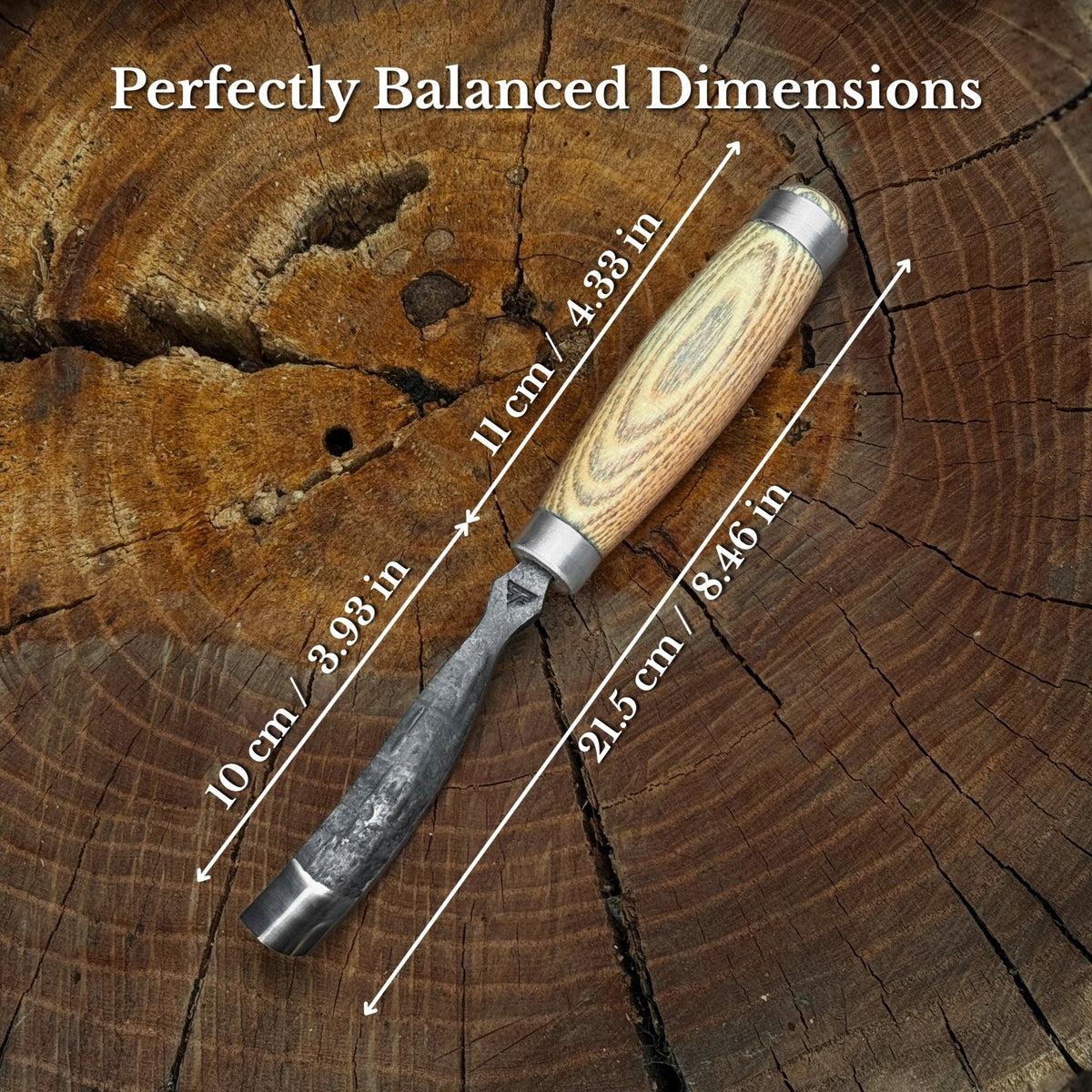 Long Bent (Curved) Gouge, 10 - 45 mm (0.4 - 1.8 inches)
