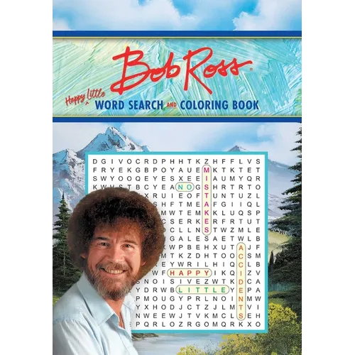 Bob Ross Word Search and Coloring Book