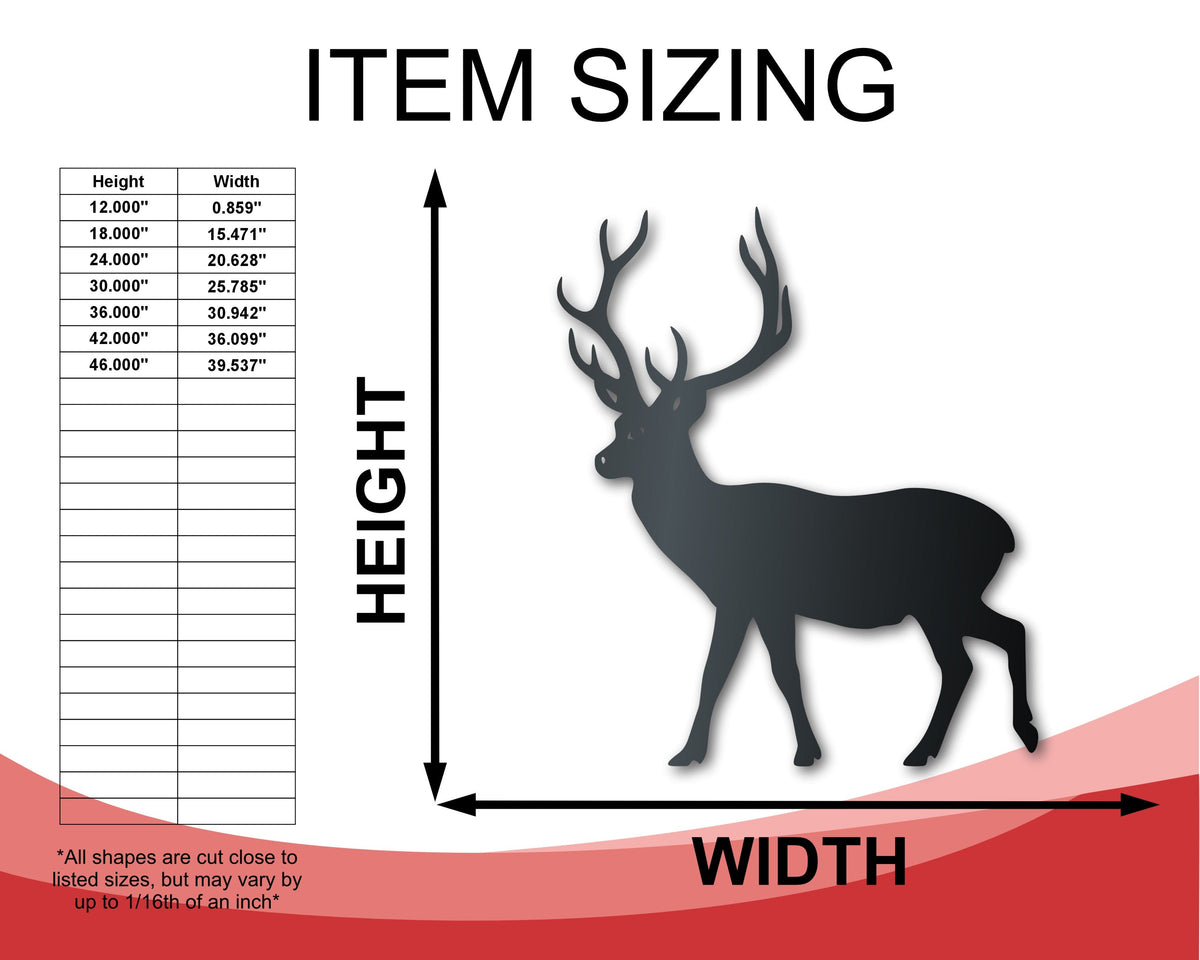 Metal Reindeer Family Wall Art | 3 Piece Set | Christmas Winter Holiday | Indoor Outdoor | Up to 36" | Over 20 Color Options