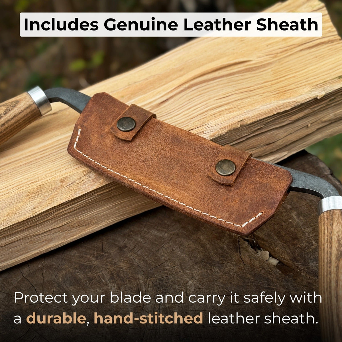 Small Curved Drawknife (Push/Pull), 10.5 cm (4.13 inches)
