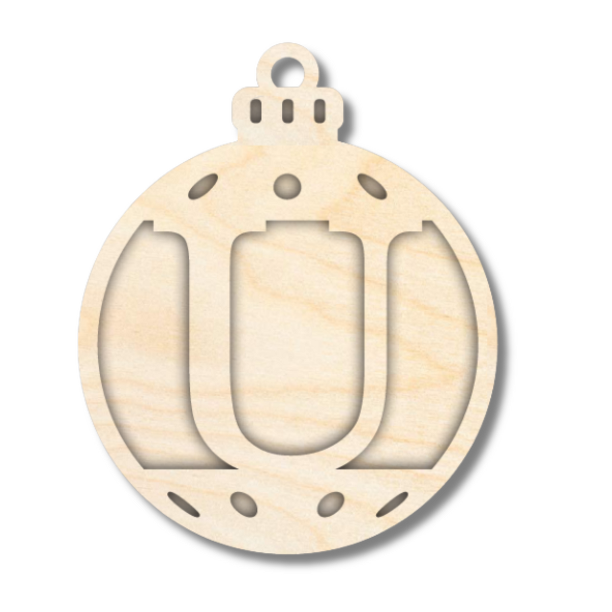 Unfinished Wood Layered Letter Christmas Ornaments | A-Z | 2 Piece | 5" Tall | 1/8" Wood | Wood Craft DIY