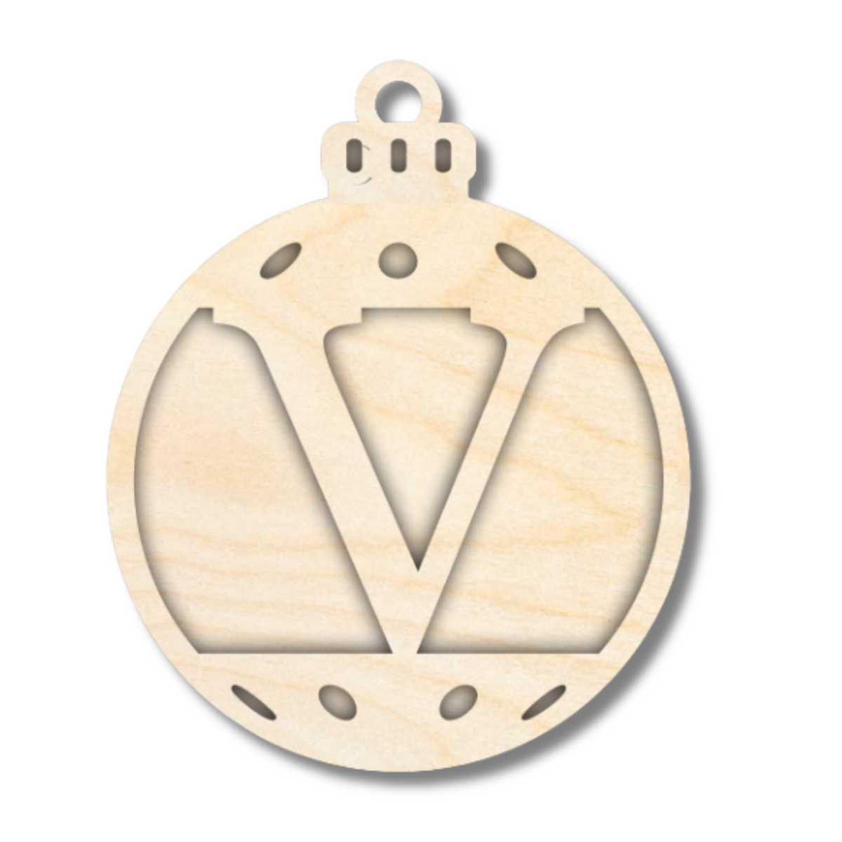 Unfinished Wood Layered Letter Christmas Ornaments | A-Z | 2 Piece | 5" Tall | 1/8" Wood | Wood Craft DIY