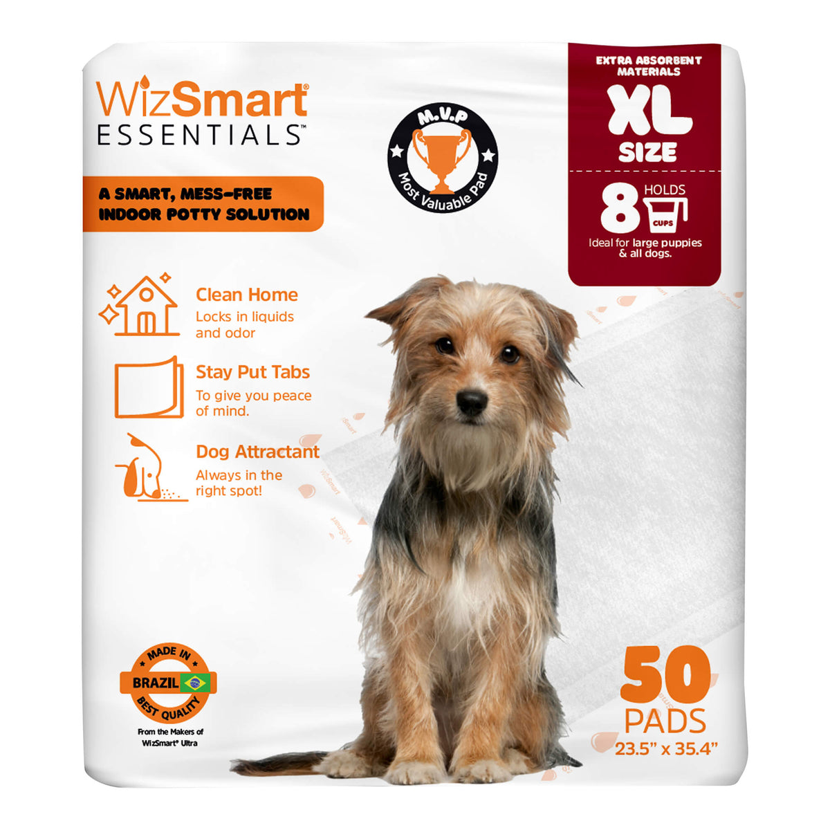 WizSmart Essentials Training Pads with Attractant for Dogs & Puppies, XL